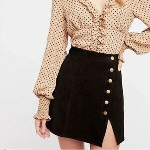 Understated Leather Black Mini Skirt Size Small 51837